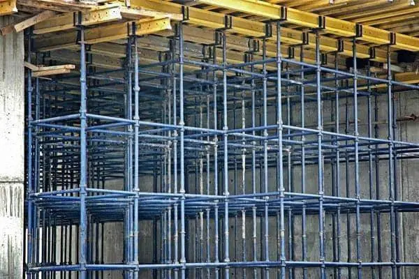 Cuplock falsework erected inside a structure
