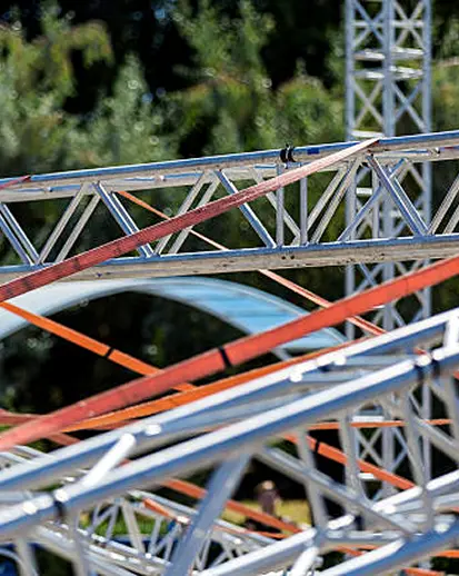 Aluminium truss scaffolding components